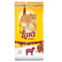 Yellow package of Lara Adult cat food with a cat illustration on a white background