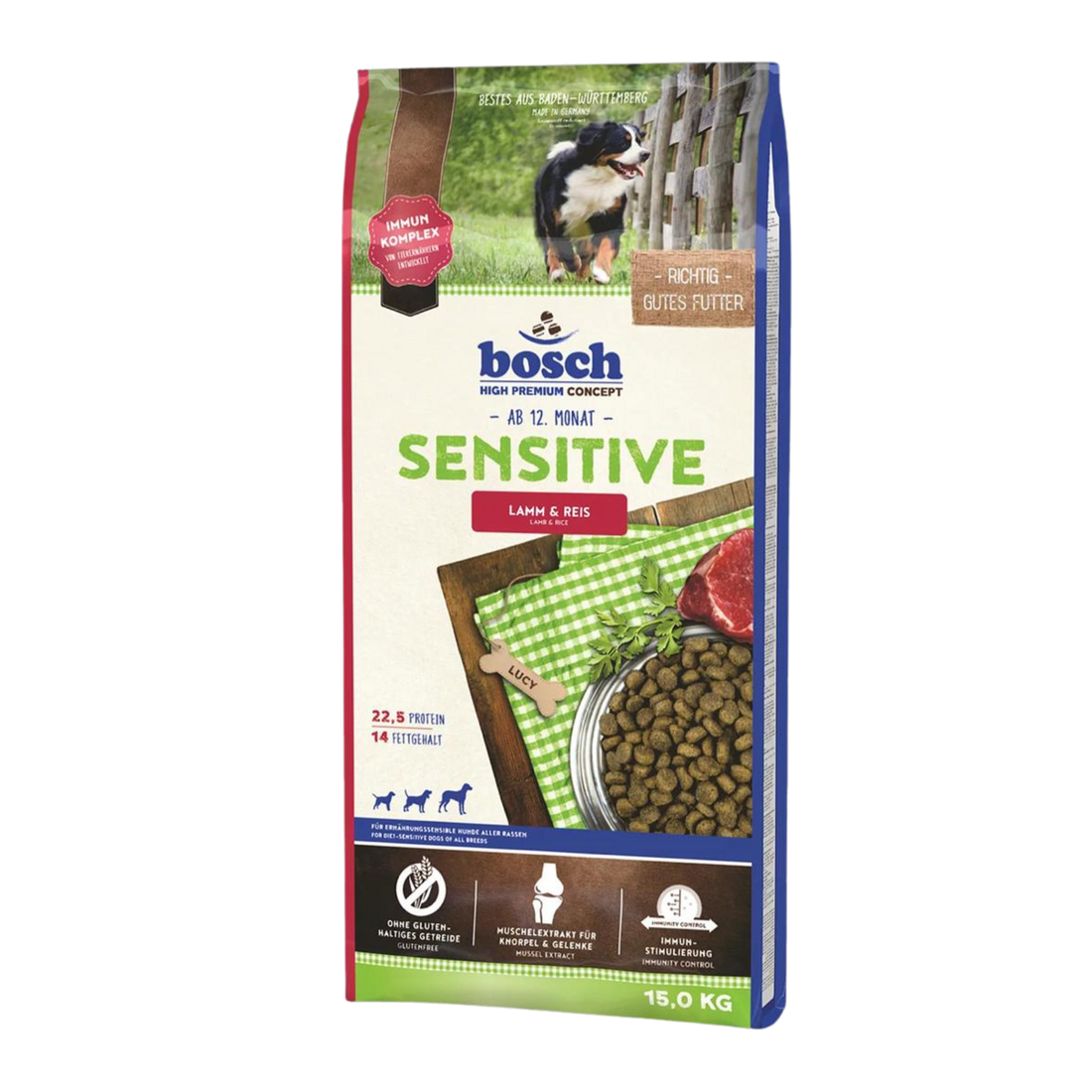 בוש סנסיטיב מזון יבש לכלב 15 ק”ג BOSCH SENSITIVE LAMB &amp; RICE