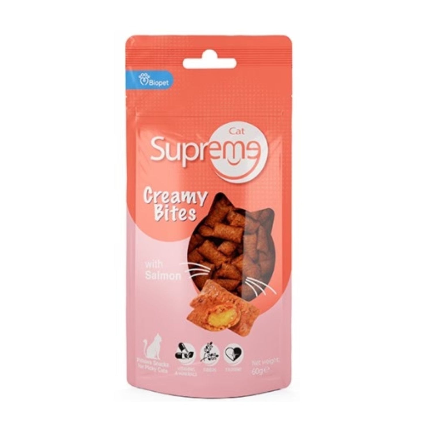 Supreme Cat Creamy Bites packaging on a white background
