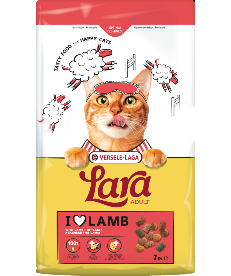 מזון חתולים לארה בטעם כבש 7 ק"ג