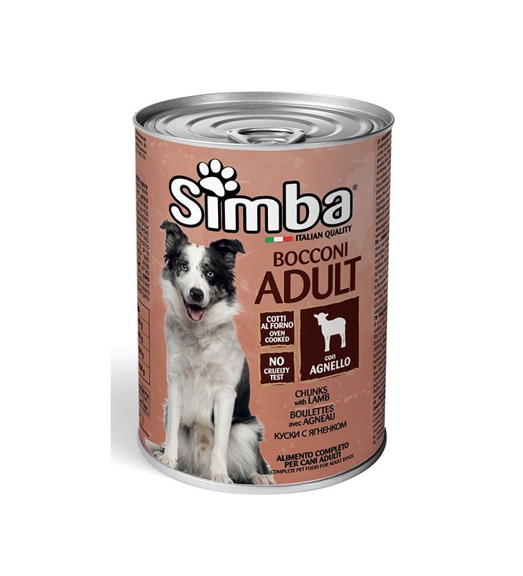 סימבה - שימורים איכותיים לכלב 400 גרם  Simba Bocconi Adult.