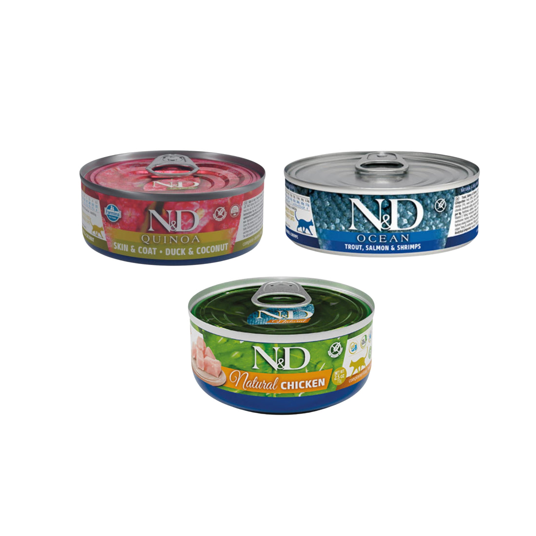 N&amp;D - אן אנד די שימורים לחתול  במגוון טעמים לבחירה - 70 גרם