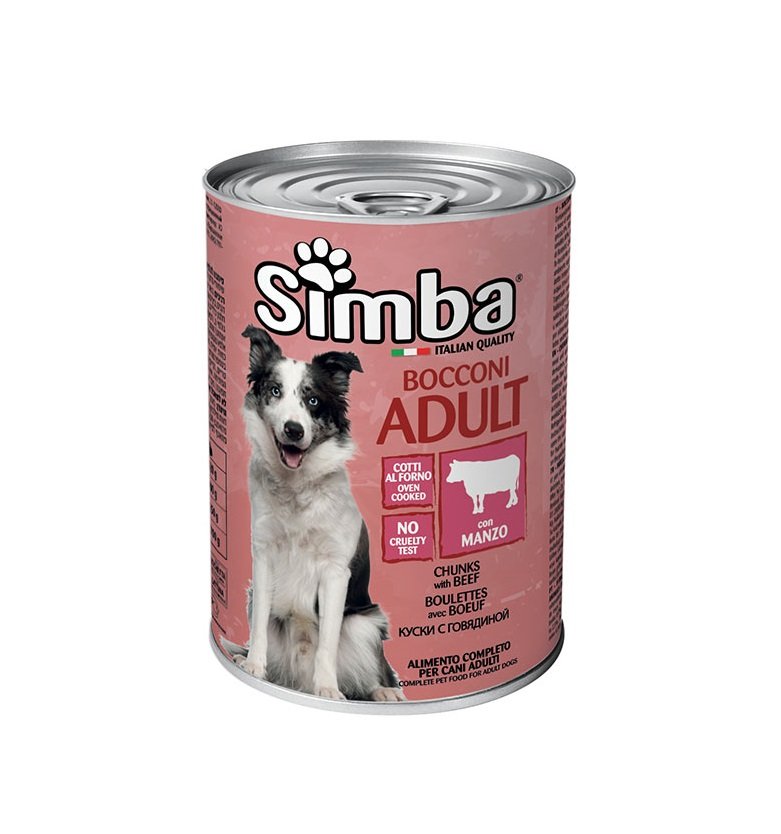סימבה - שימורים איכותיים לכלב 400 גרם  Simba Bocconi Adult.