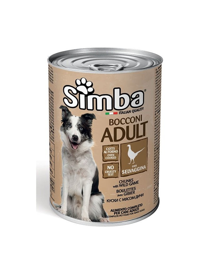 סימבה - שימורים איכותיים לכלב 400 גרם  Simba Bocconi Adult.